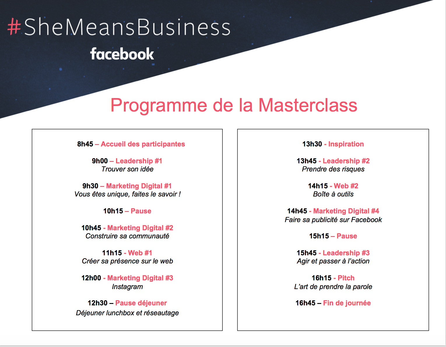 Evenement Bureaux & Co Lattes Programme Shemeansbusiness